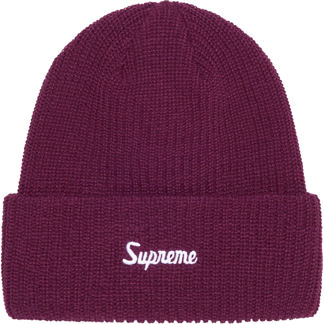 Details on Loose Gauge Beanie Burgundy from fall winter
                                                    2023 (Price is $40)
