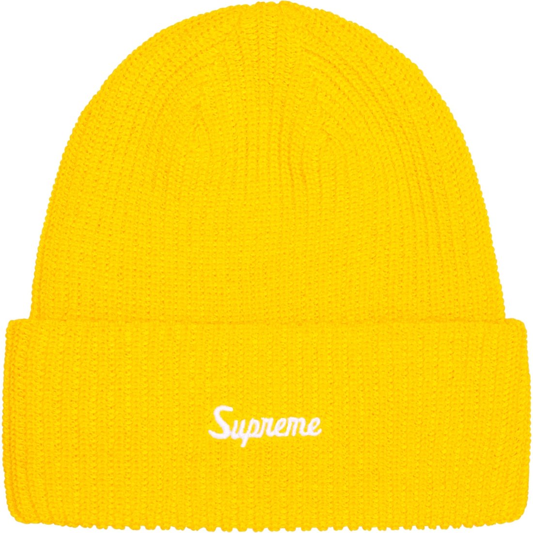 Details on Loose Gauge Beanie Yellow from fall winter
                                                    2023 (Price is $40)