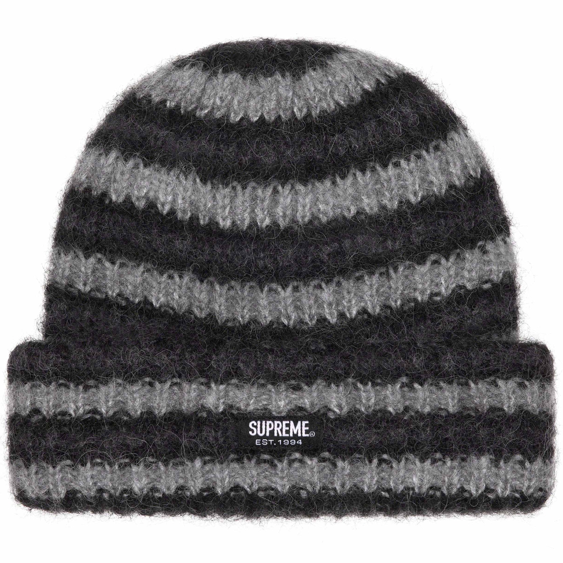 Details on Loose Stripe Beanie Black from fall winter
                                                    2023 (Price is $40)