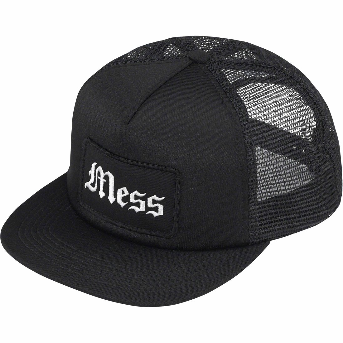 Details on Mess Mesh Back 5-Panel Black from fall winter
                                                    2023 (Price is $48)
