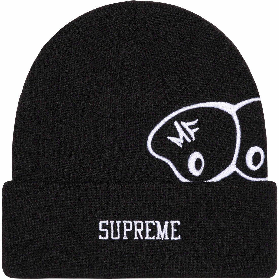 Details on MF DOOM Beanie Black from fall winter 2023 (Price is $40)