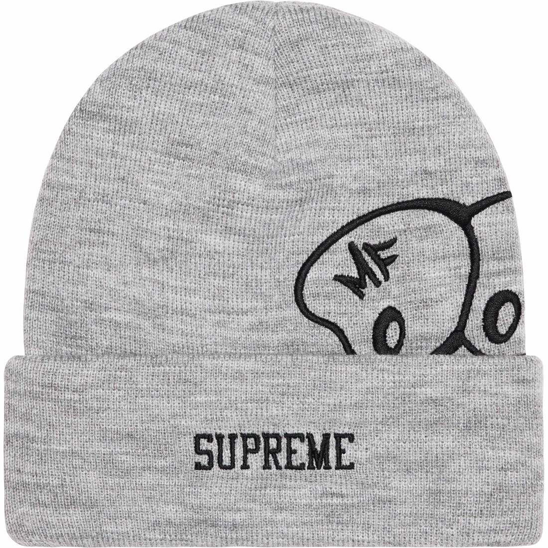 Details on MF DOOM Beanie Heather Grey from fall winter 2023 (Price is $40)