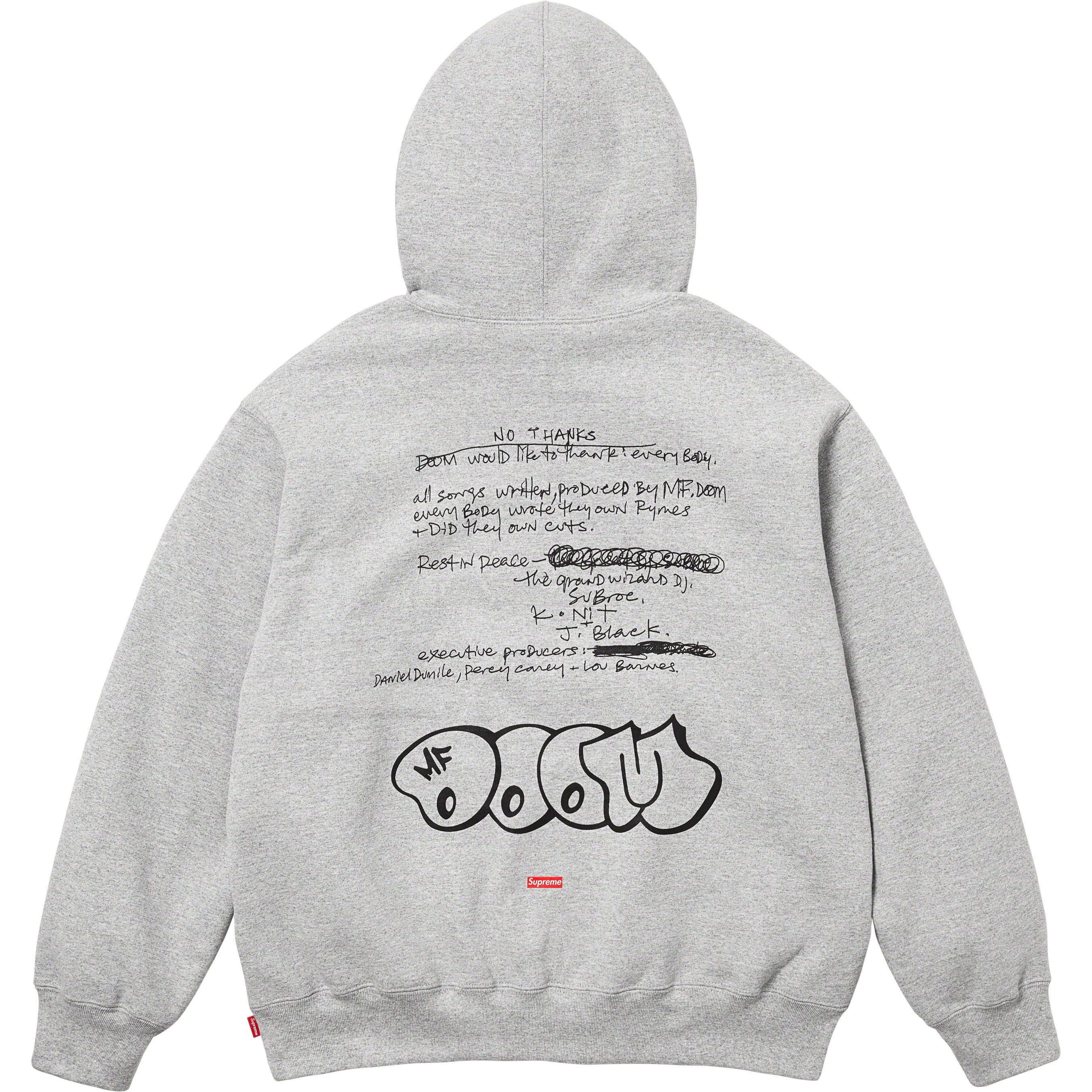 MF DOOM Hooded Sweatshirt - fall winter 2023 - Supreme