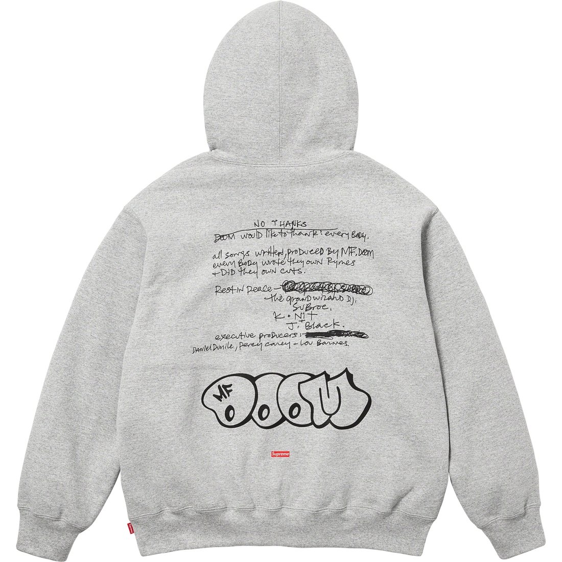 Supreme MF DOOM Hooded Sweatshirt (FW23) - Heather Grey - $168