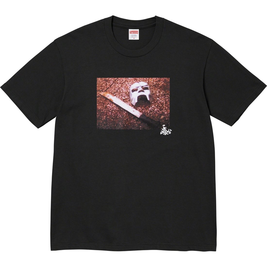 Details on MF DOOM Tee Black from fall winter 2023 (Price is $48)