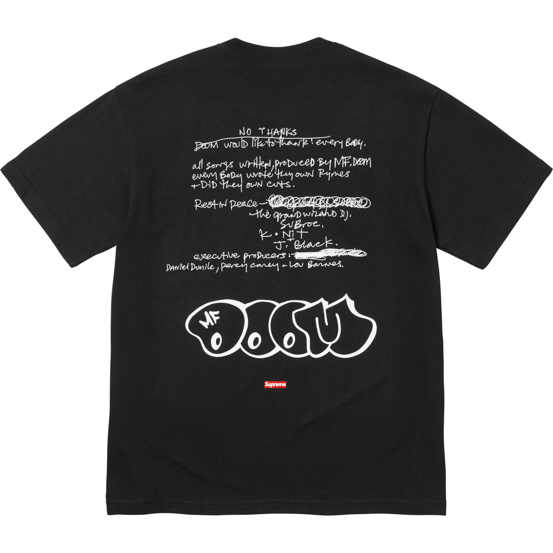 Supreme MF DOOM Tee (FW23) - Black - $48