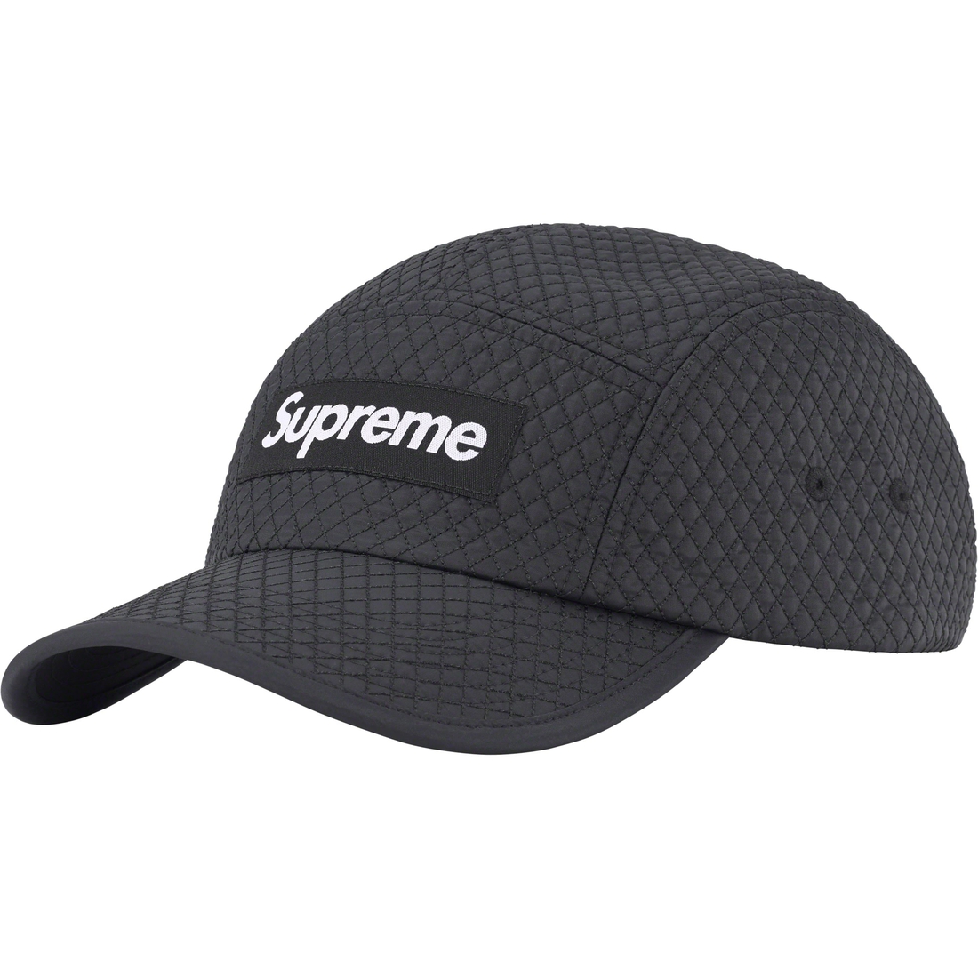 Supreme Micro Quilted Camp Cap (FW23) - Black - $54