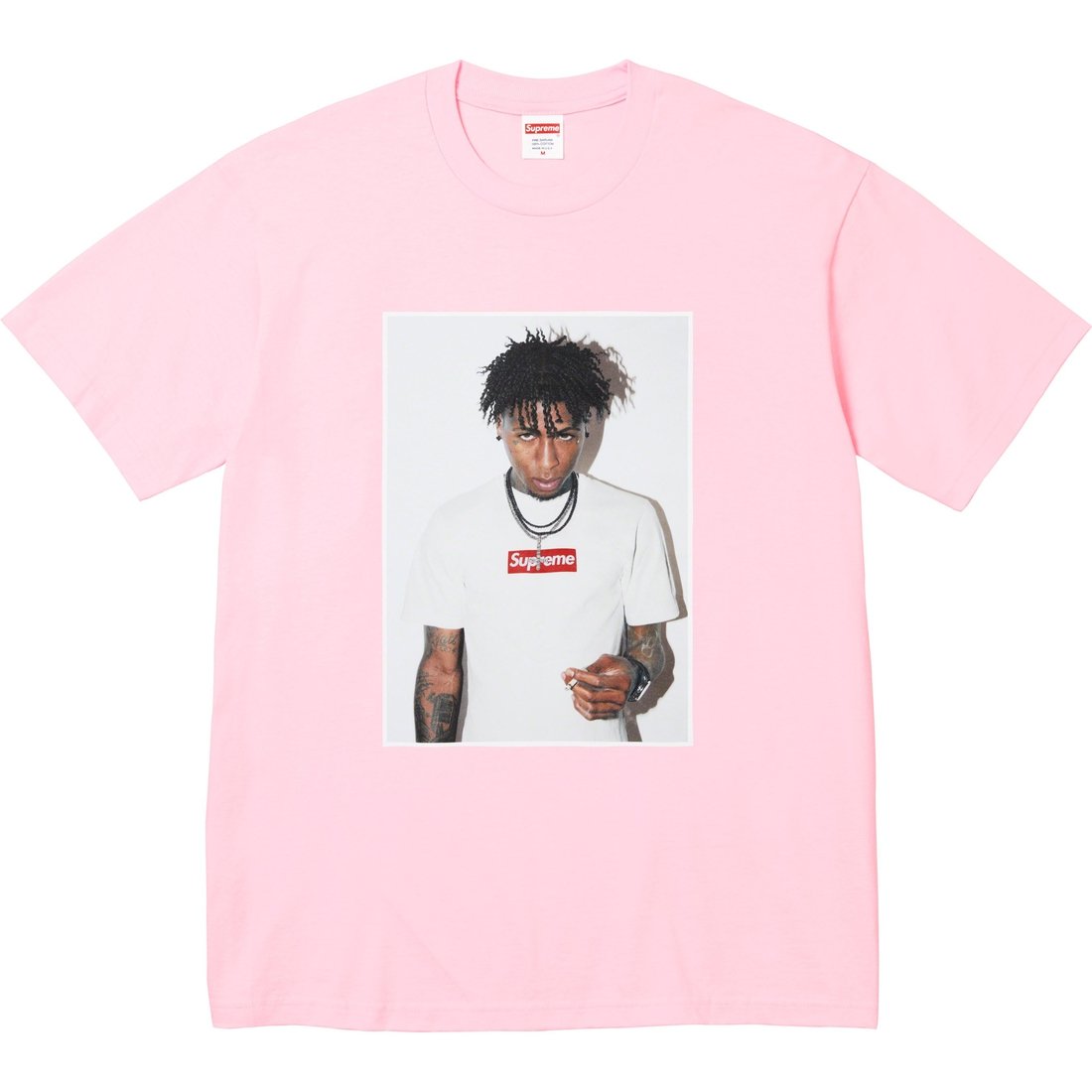 Details on NBA Youngboy Tee Light Pink from fall winter
                                                    2023 (Price is $54)