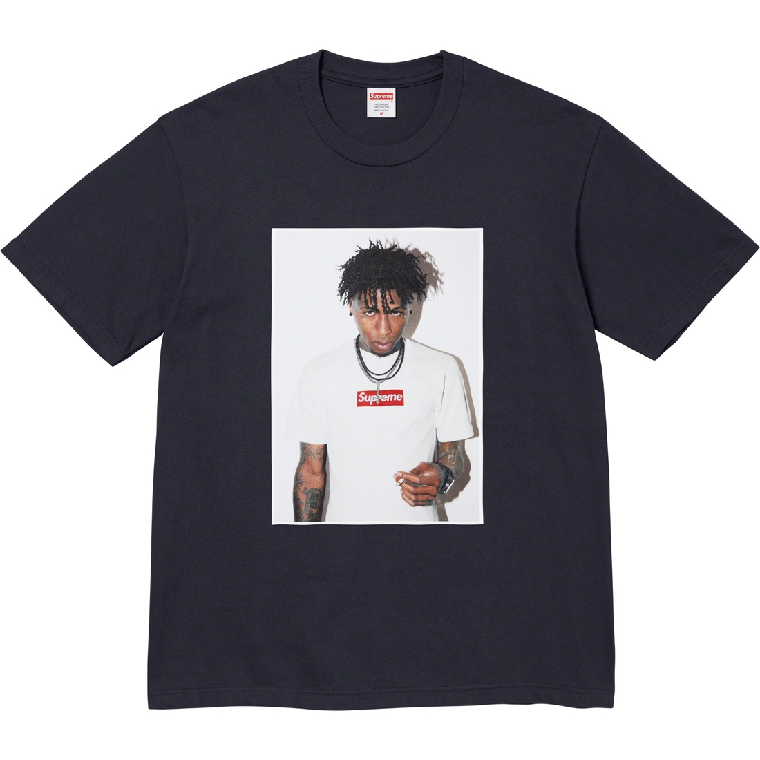 Details on NBA Youngboy Tee Navy from fall winter
                                                    2023 (Price is $54)