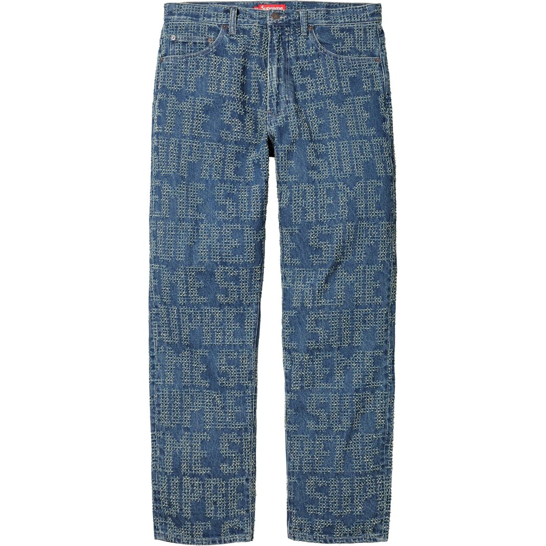 Details on Needle Punch Regular Jean Washed Blue from fall winter
                                                    2023 (Price is $188)