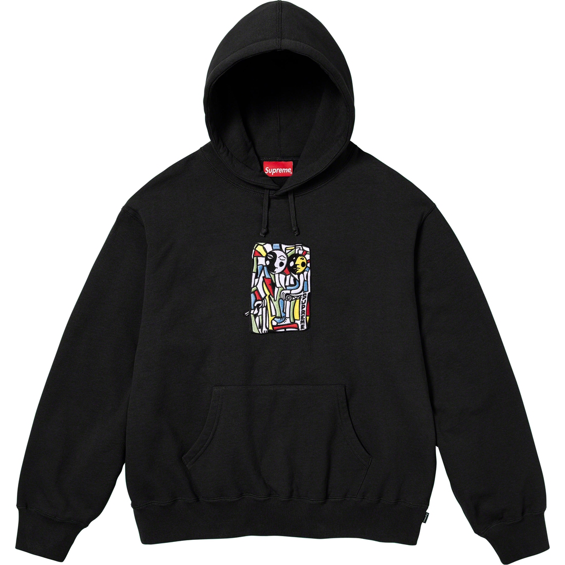 Details on Neil Blender Mosaic Hooded Sweatshirt Black from fall winter
                                                    2023 (Price is $158)