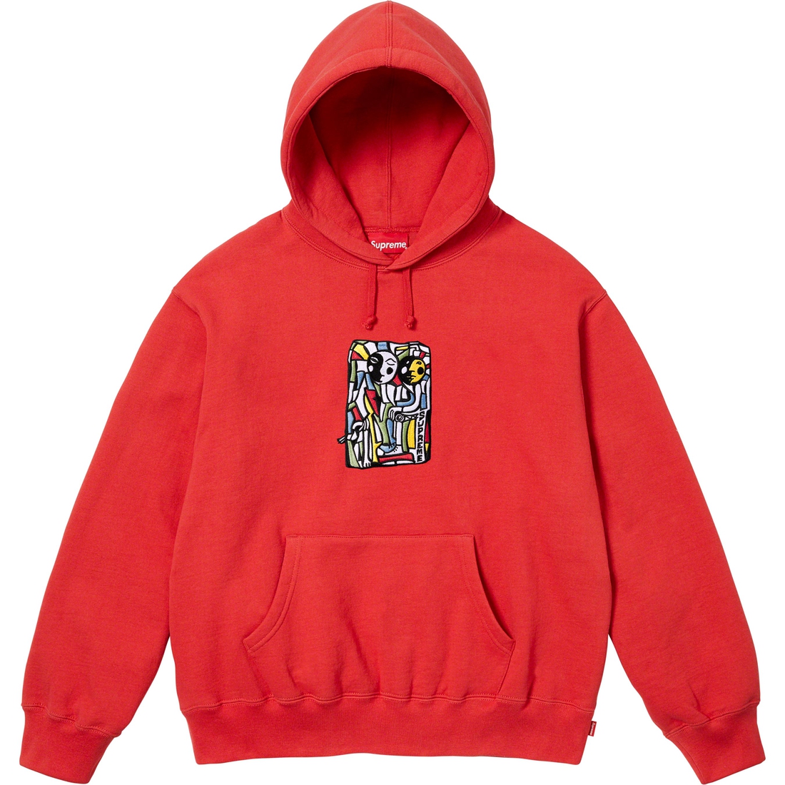 Details on Neil Blender Mosaic Hooded Sweatshirt Burnt Red from fall winter
                                                    2023 (Price is $158)