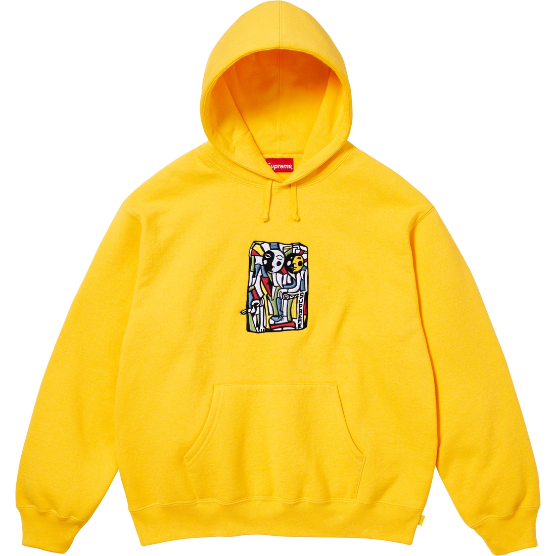 Details on Neil Blender Mosaic Hooded Sweatshirt Yellow from fall winter
                                                    2023 (Price is $158)