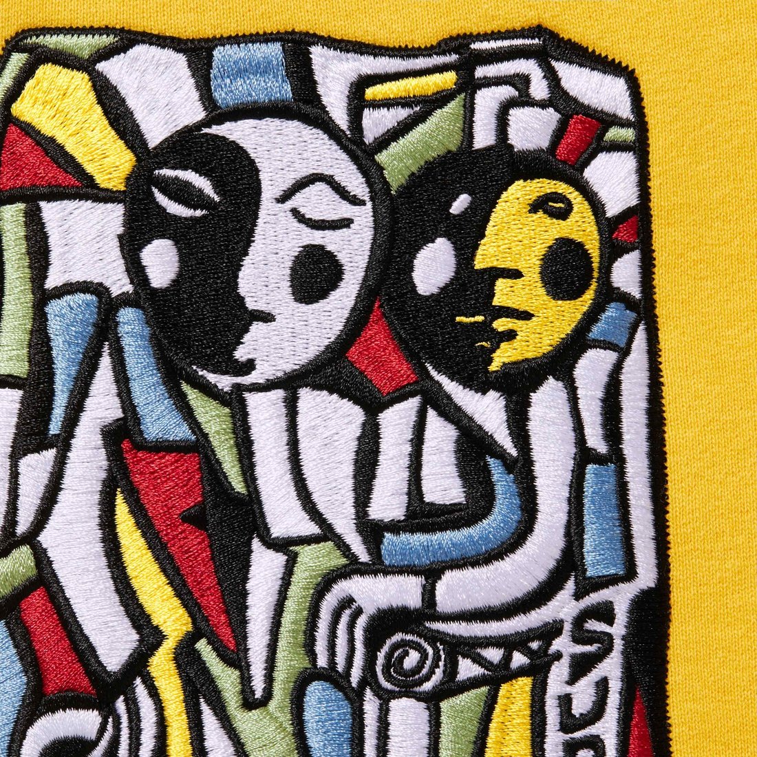 Supreme Neil Blender Mosaic Hooded Sweatshirt (FW23) - Yellow - $158