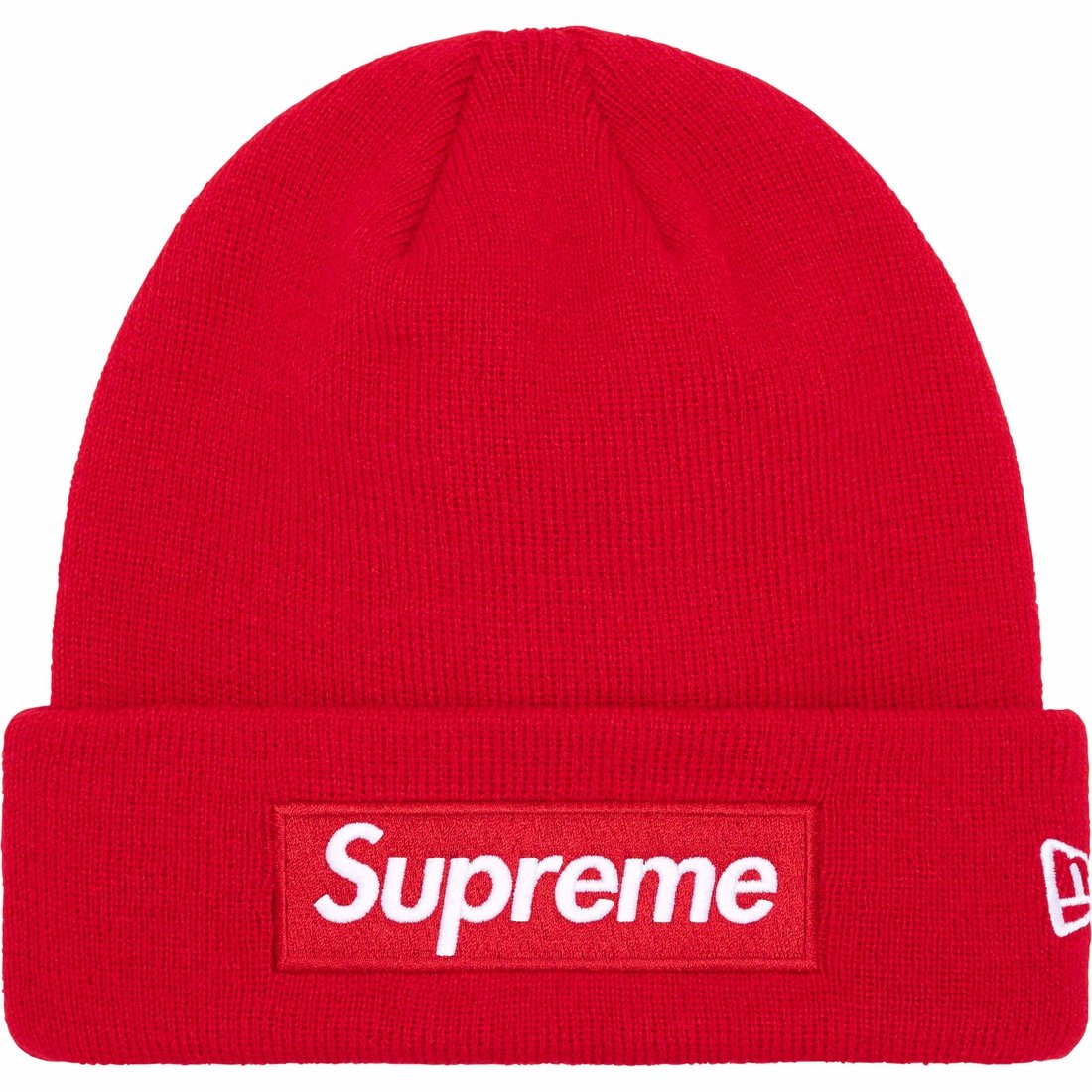 Supreme New Era Box Logo Beanie (FW23) - Red - $44