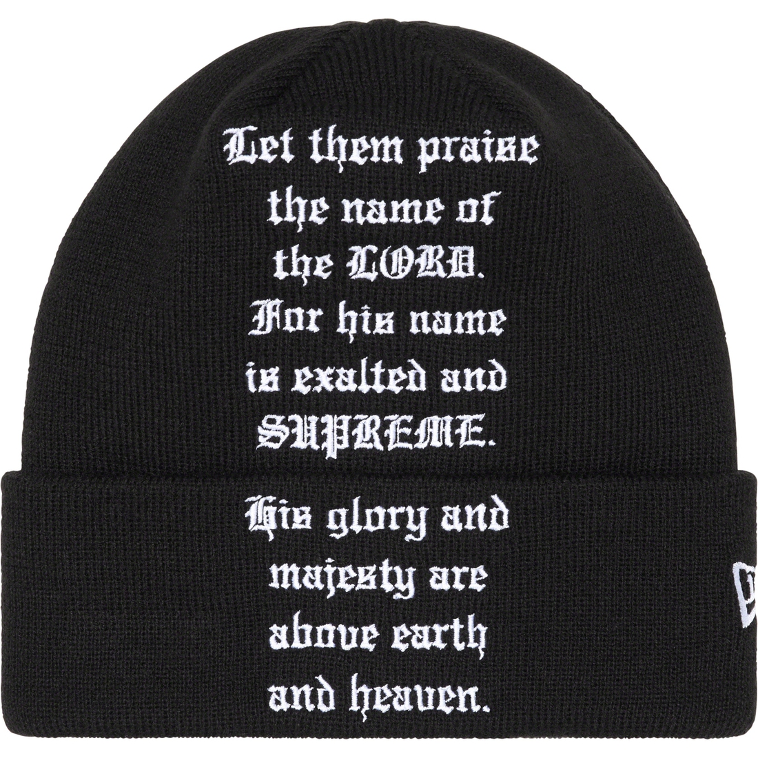 Details on New Era Psalm Beanie Black from fall winter
                                                    2023 (Price is $40)