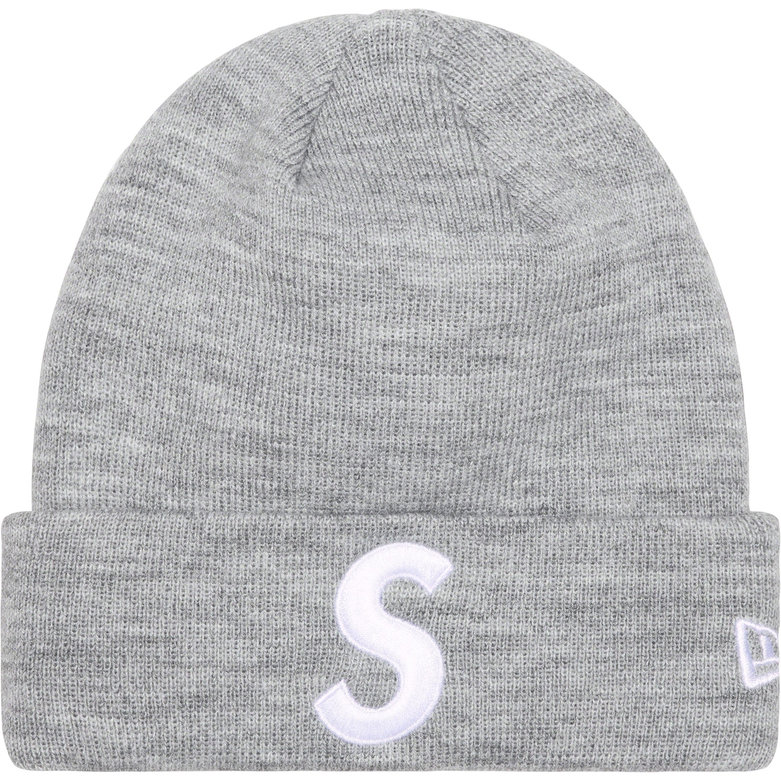 Details on New Era S Logo Beanie Heather Grey from fall winter
                                                    2023 (Price is $40)