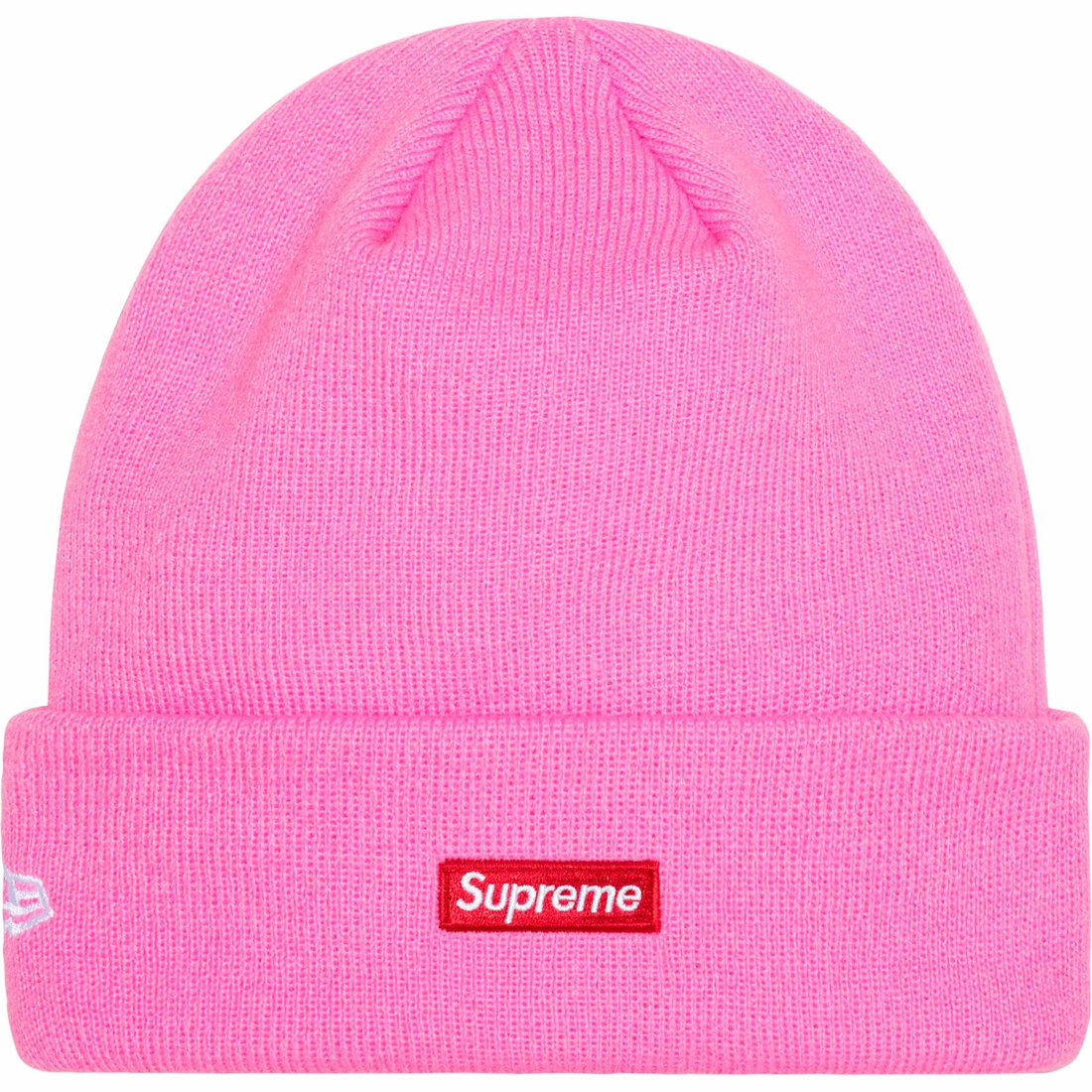 Details on New Era S Logo Beanie Pink from fall winter 2023 (Price is $40)
