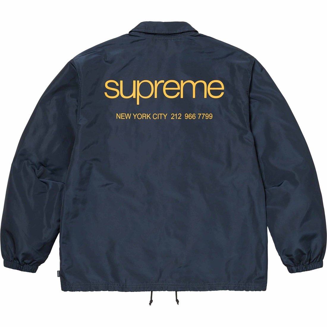 Details on NYC Coaches Jacket Navy from fall winter
                                                    2023 (Price is $148)