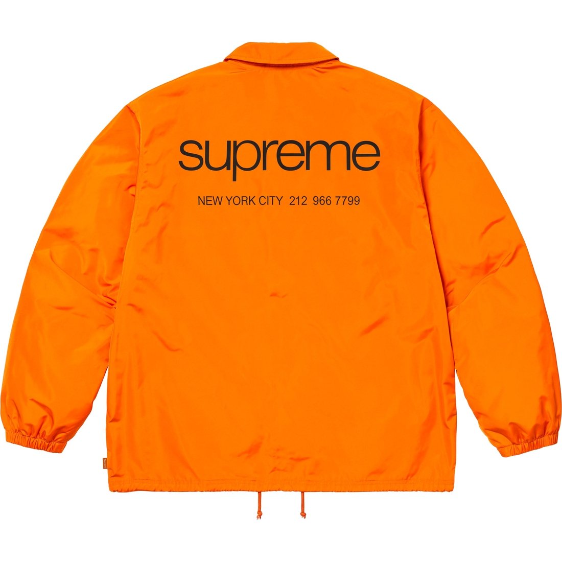 Details on NYC Coaches Jacket Orange from fall winter
                                                    2023 (Price is $148)