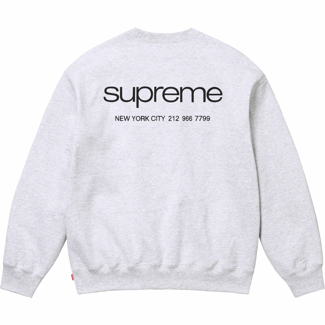Details on NYC Crewneck Ash Grey from fall winter
                                                    2023 (Price is $148)