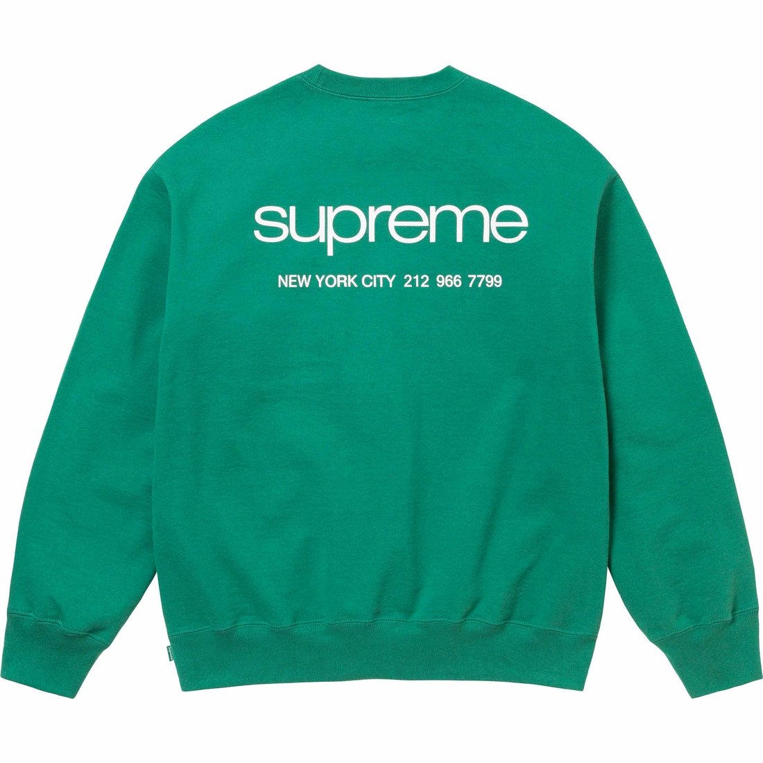 Details on NYC Crewneck Light Pine from fall winter
                                                    2023 (Price is $148)