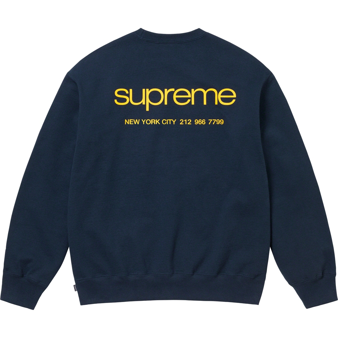 Details on NYC Crewneck Navy from fall winter
                                                    2023 (Price is $148)