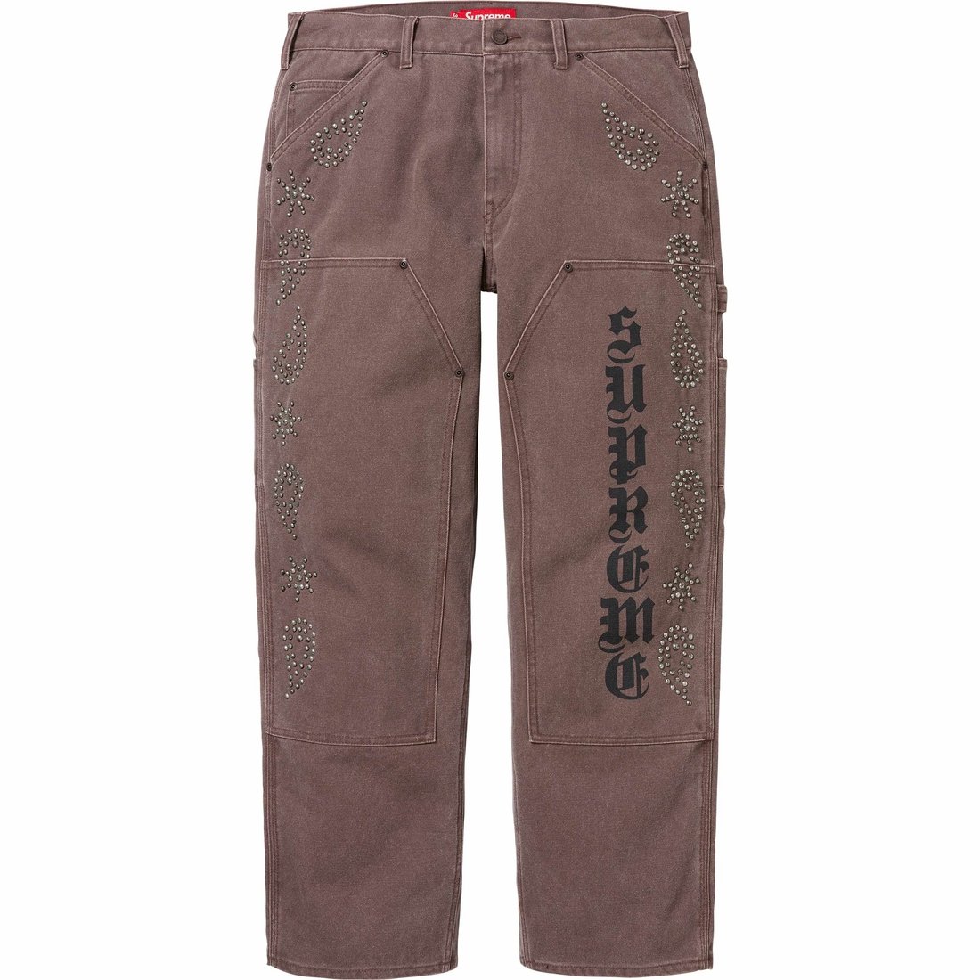 Supreme Paisley Studded Double Knee Painter Pant (FW23) - Brown - $388