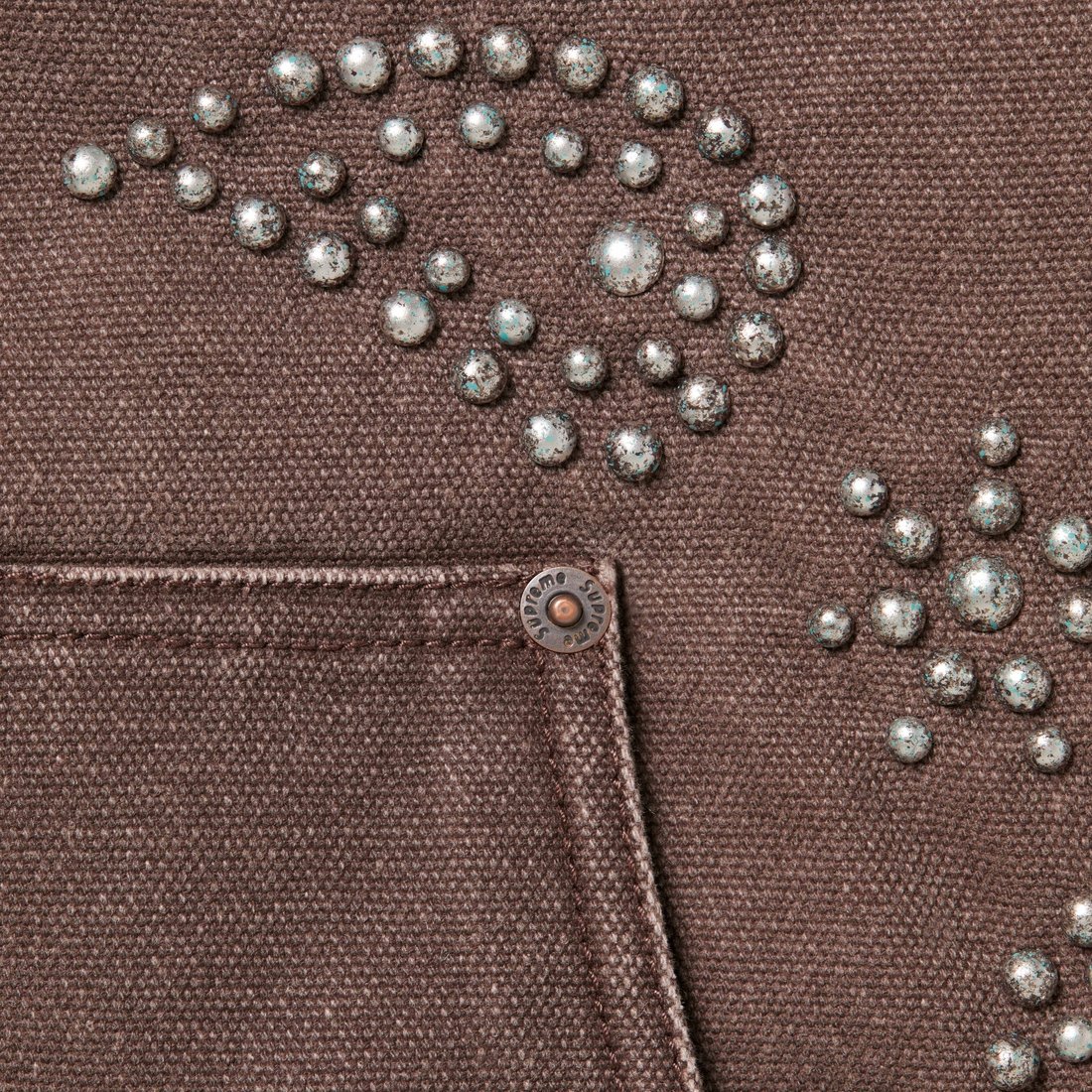 Details on Paisley Studded Work Jacket Brown from fall winter
                                                    2023 (Price is $498)