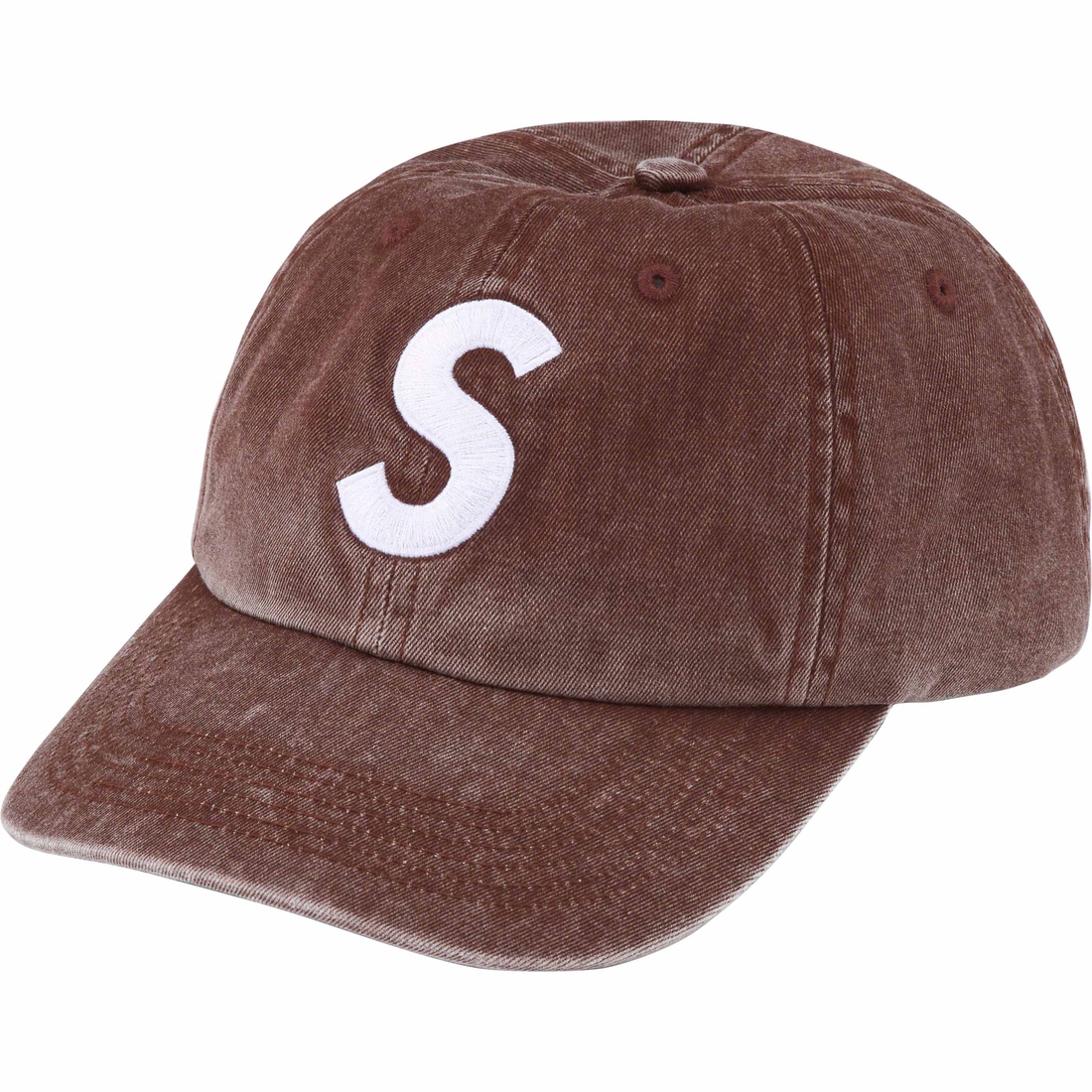 Details on Pigment Print S Logo 6-Panel Brown from fall winter
                                                    2023 (Price is $48)