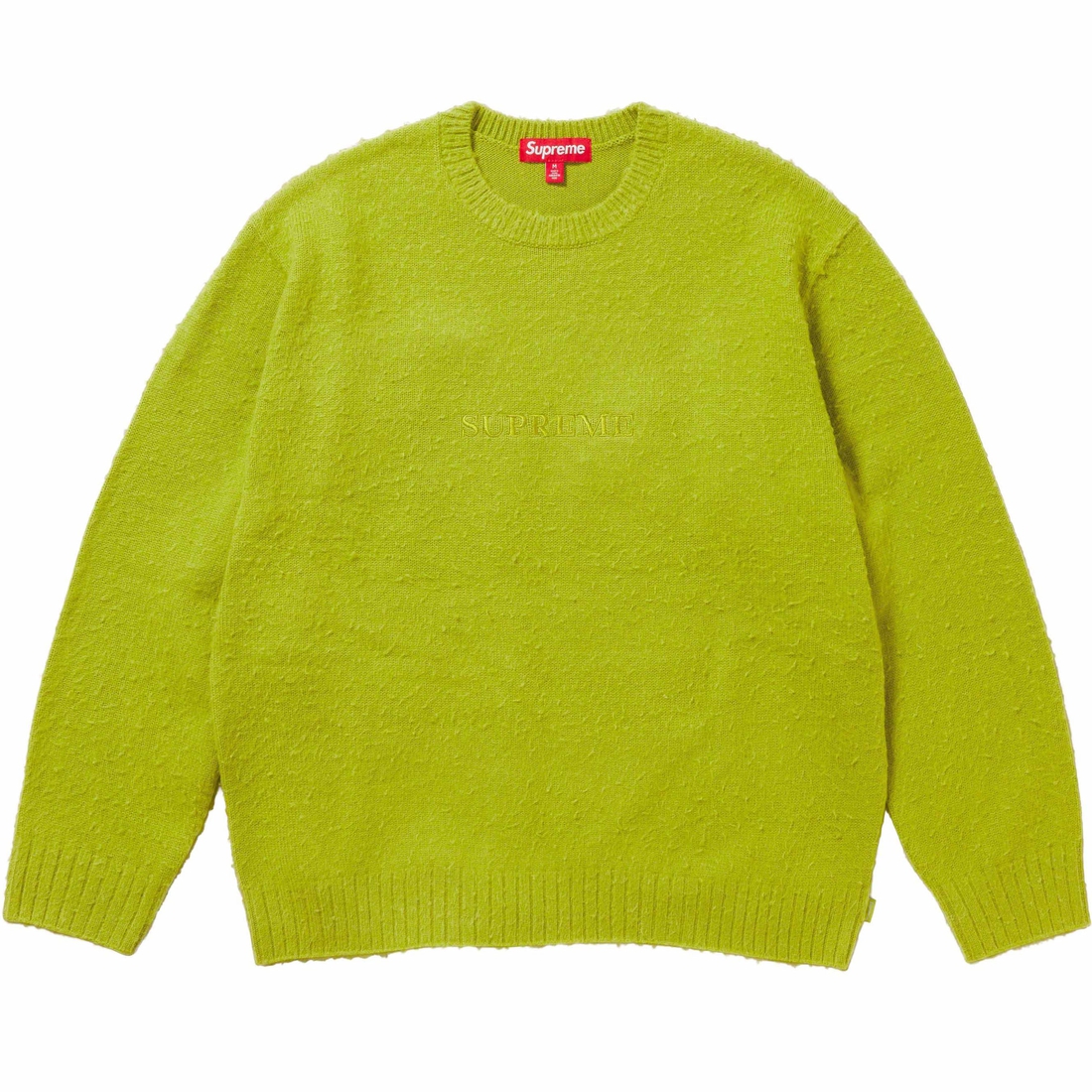 Details on Pilled Sweater Lime from fall winter
                                                    2023 (Price is $148)