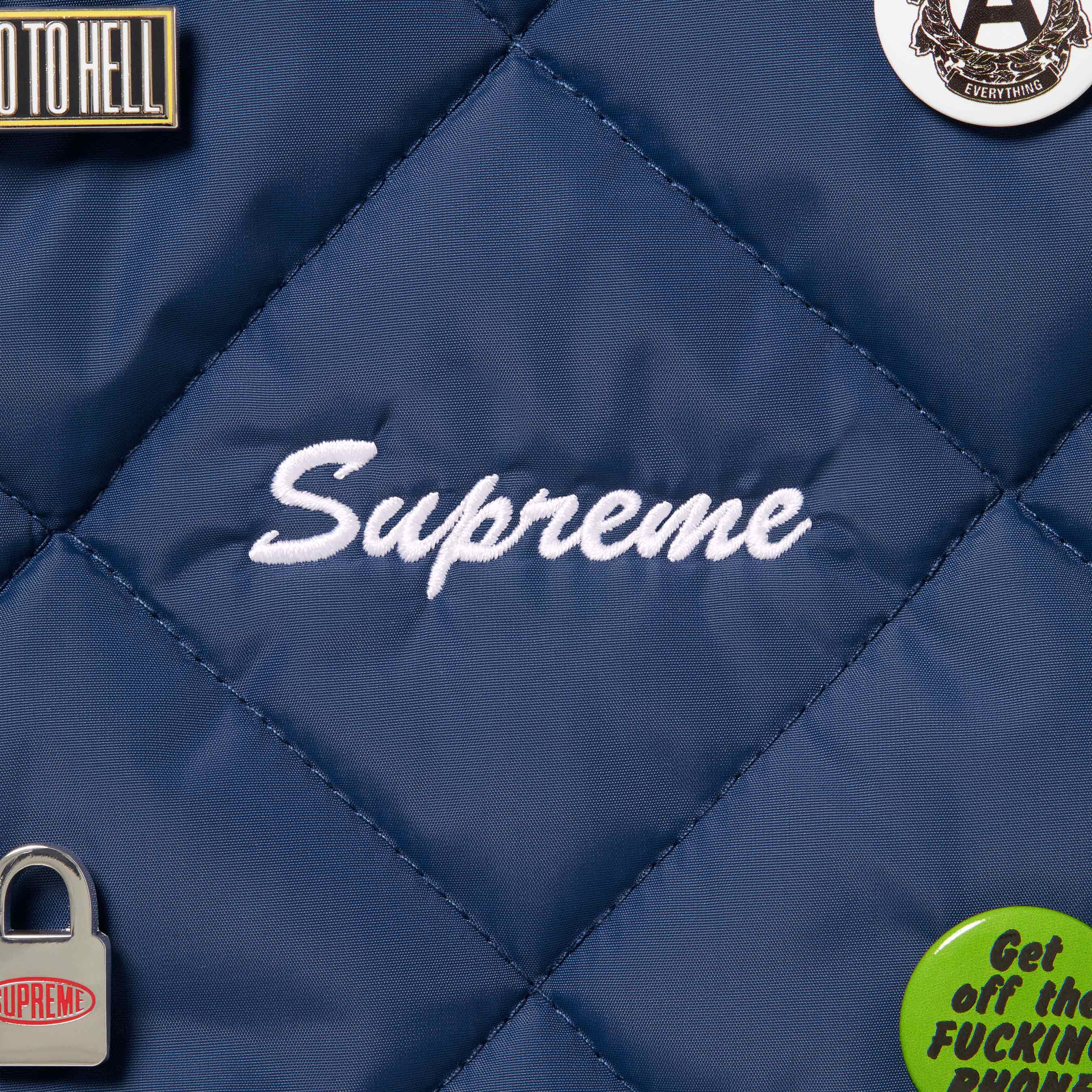 Supreme Pins Quilted Work Vest ピンズ ベスト-