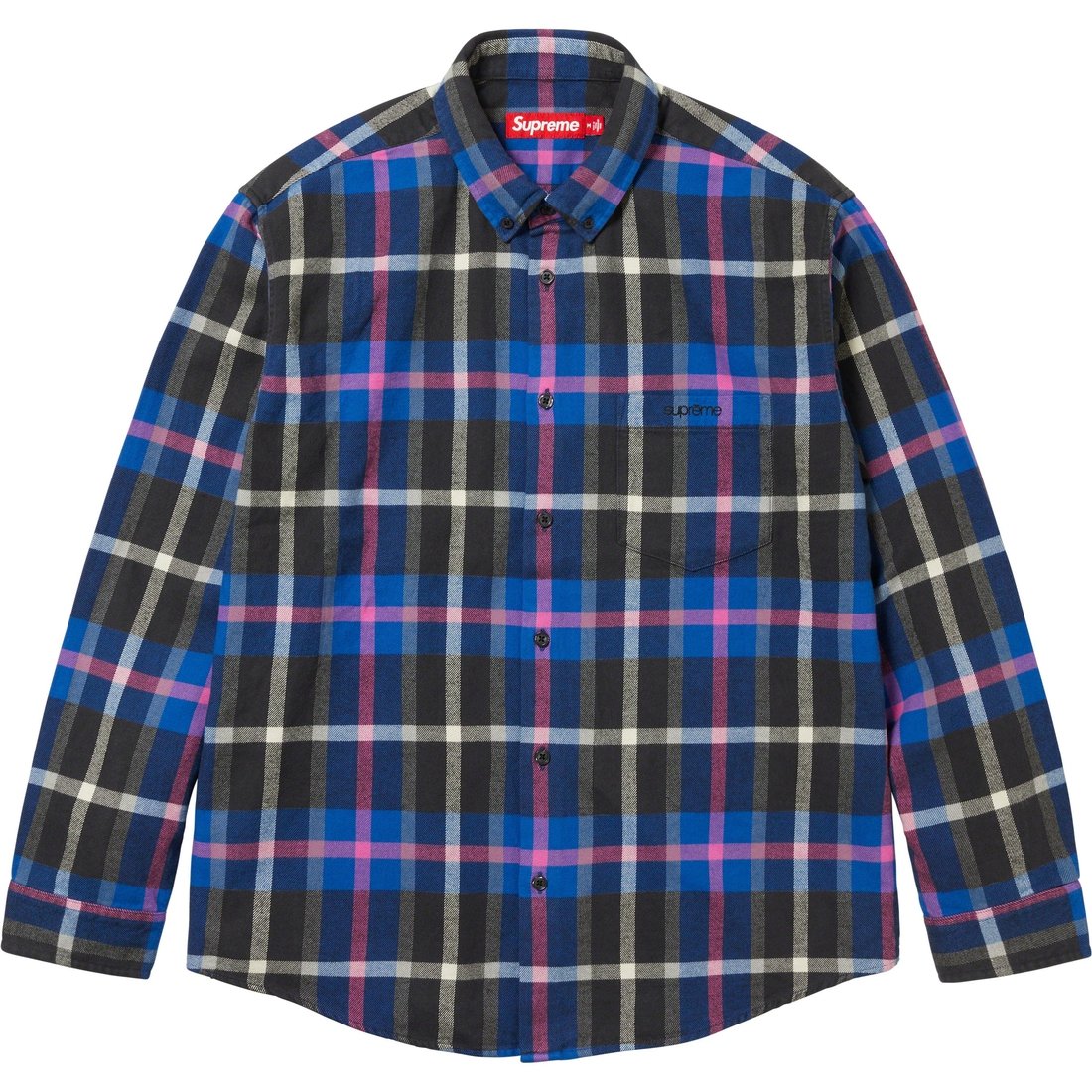 Details on Plaid Flannel Shirt Blue from fall winter
                                                    2023 (Price is $138)