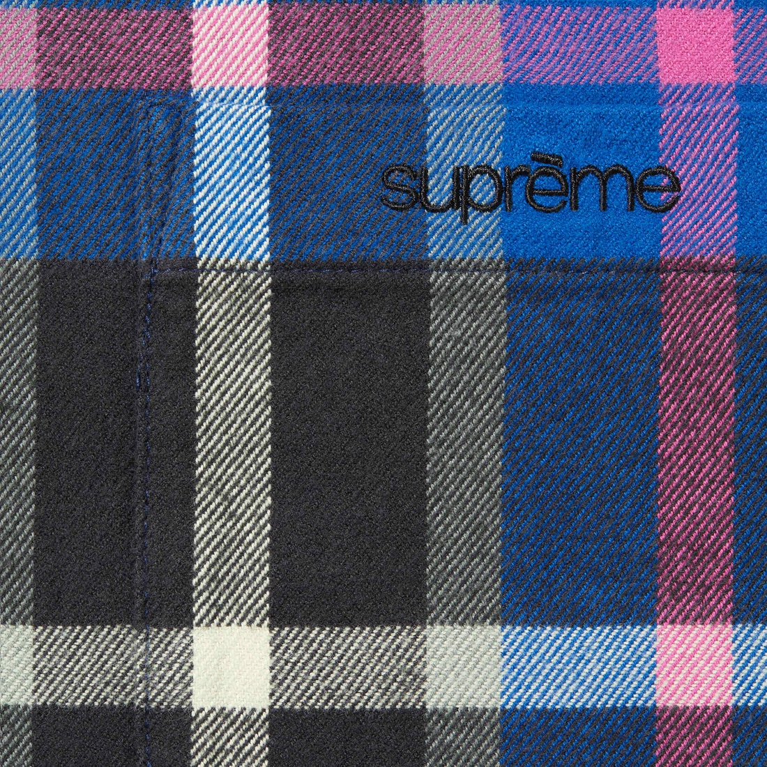 Details on Plaid Flannel Shirt Blue from fall winter
                                                    2023 (Price is $138)