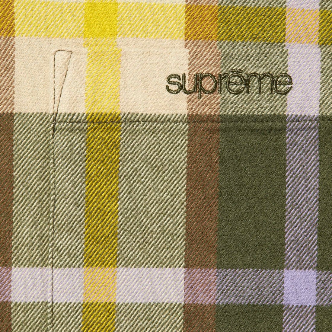 Details on Plaid Flannel Shirt Green from fall winter
                                                    2023 (Price is $138)