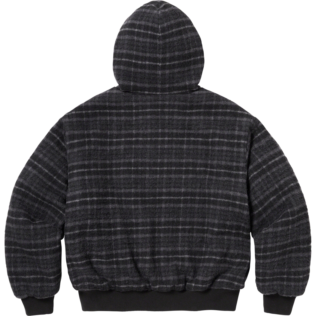 Details on Plaid Wool Hooded Work Jacket Black from fall winter
                                                    2023 (Price is $238)