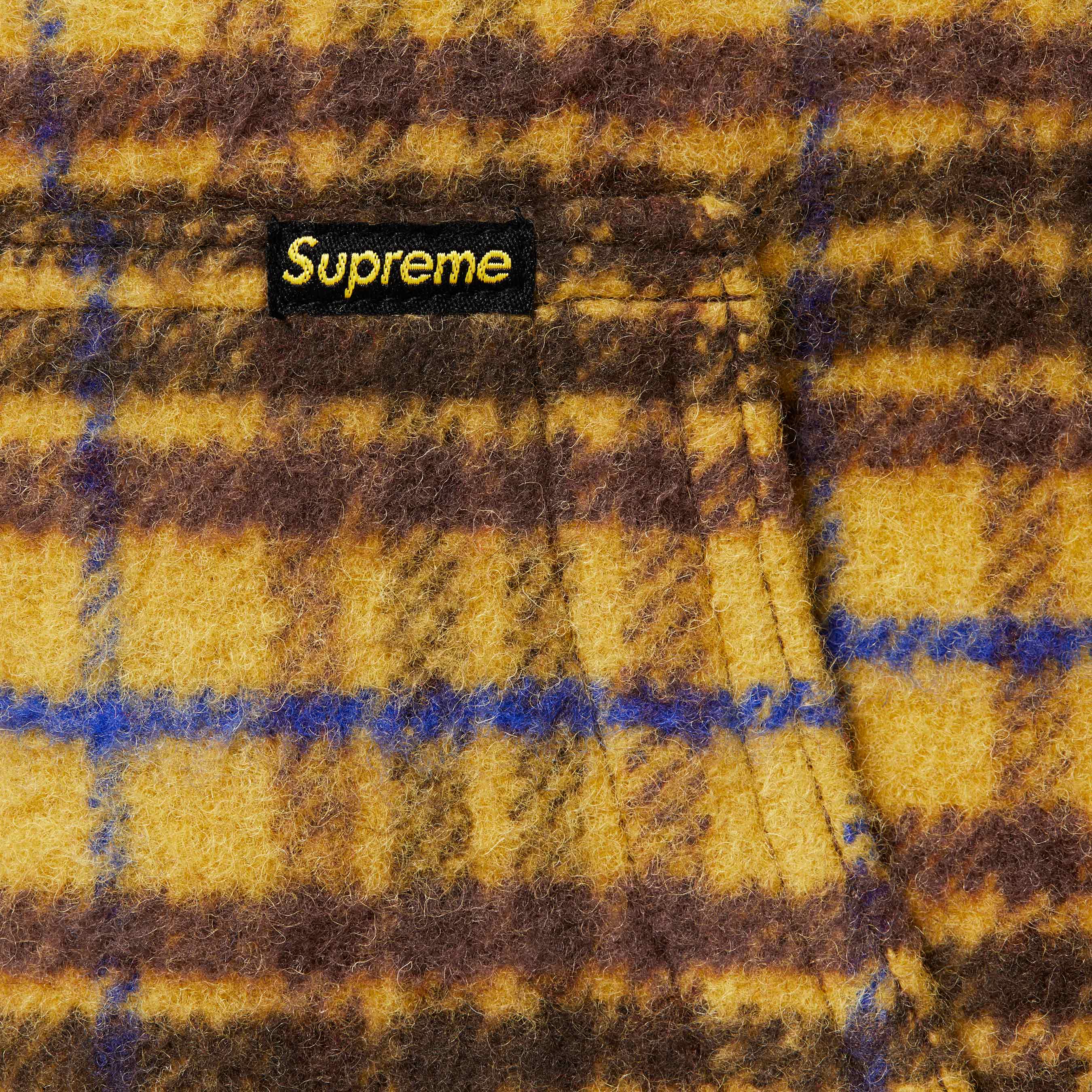 Supreme Plaid Wool Hooded Work Jacket  L