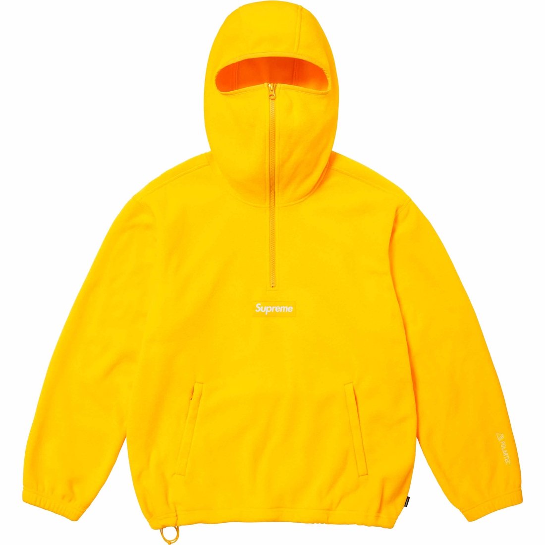Supreme Polartec Facemask Half Zip Hooded Sweatshirt (FW23) - Yellow - $148