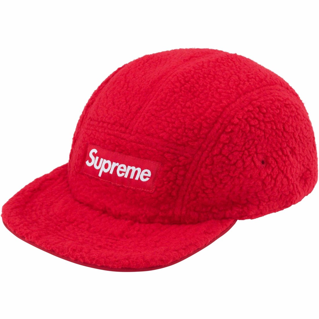 Details on Polartec Shearling Reversible Camp Cap Red from fall winter
                                                    2023 (Price is $54)