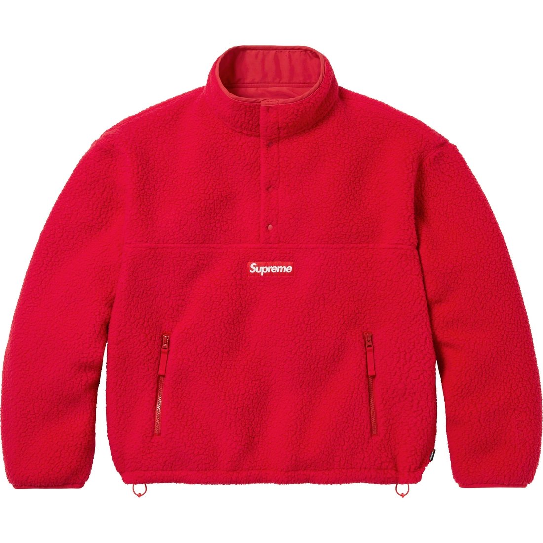 Details on Polartec Shearling Reversible Pullover Red from fall winter
                                                    2023 (Price is $198)