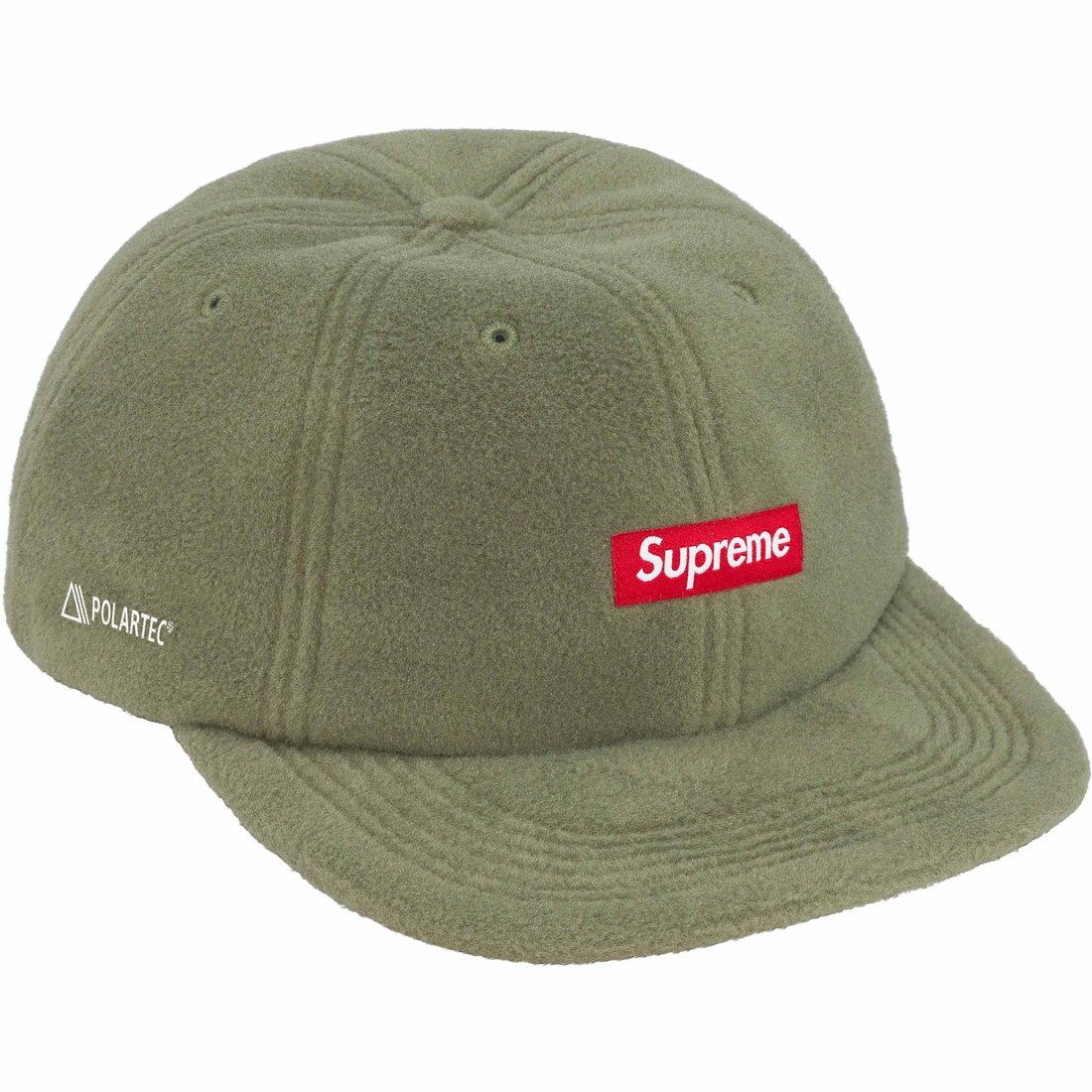 Details on Polartec Small Box 6-Panel Olive from fall winter
                                                    2023 (Price is $48)