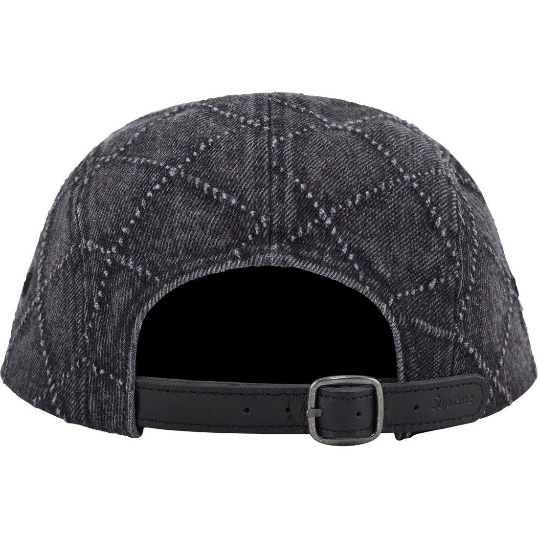 Details on Punched Denim Camp Cap Black from fall winter
                                                    2023 (Price is $48)