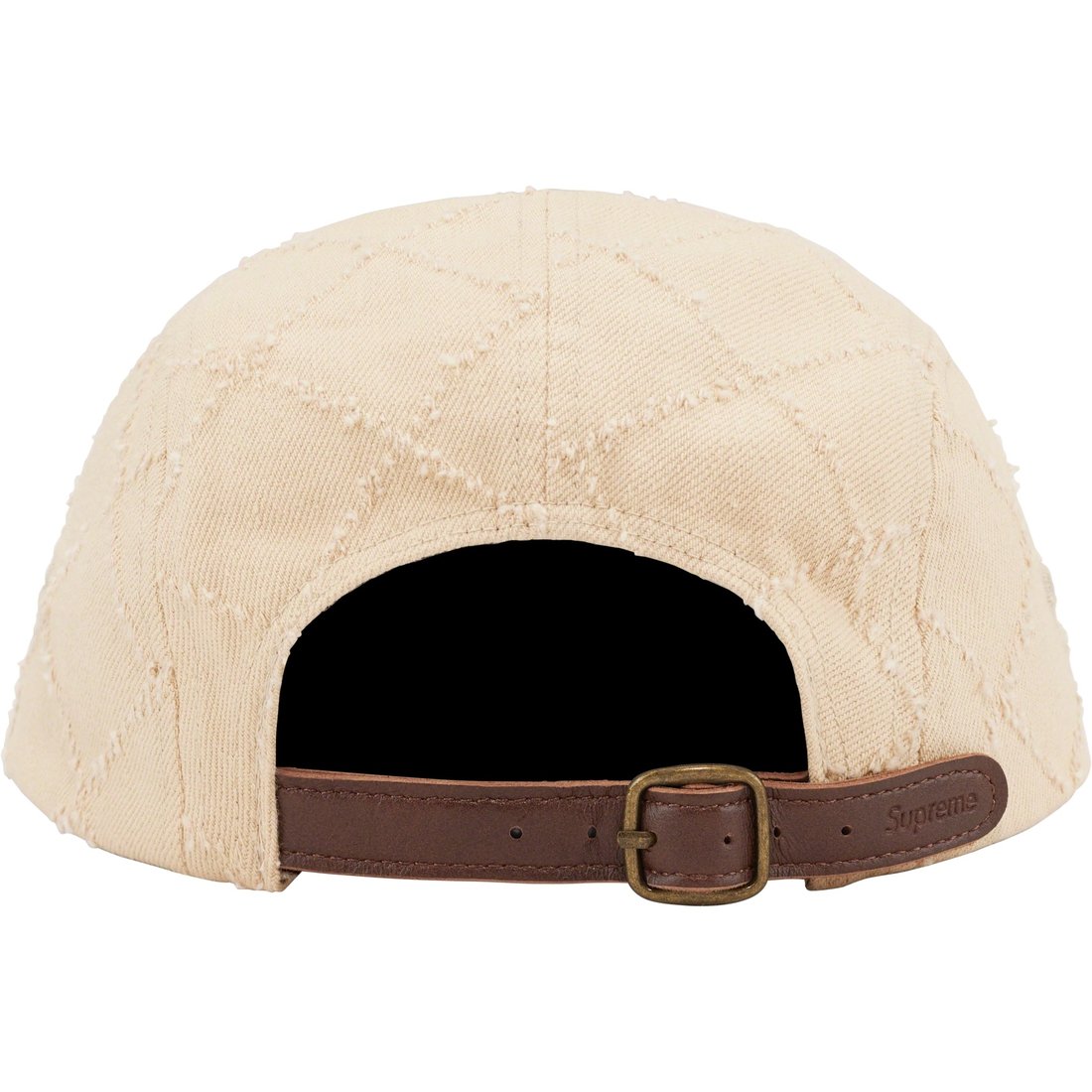 Details on Punched Denim Camp Cap Dyed Beige from fall winter
                                                    2023 (Price is $48)