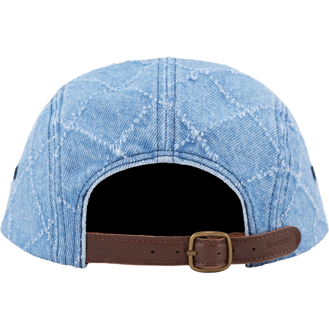 Details on Punched Denim Camp Cap Washed Indigo from fall winter
                                                    2023 (Price is $48)
