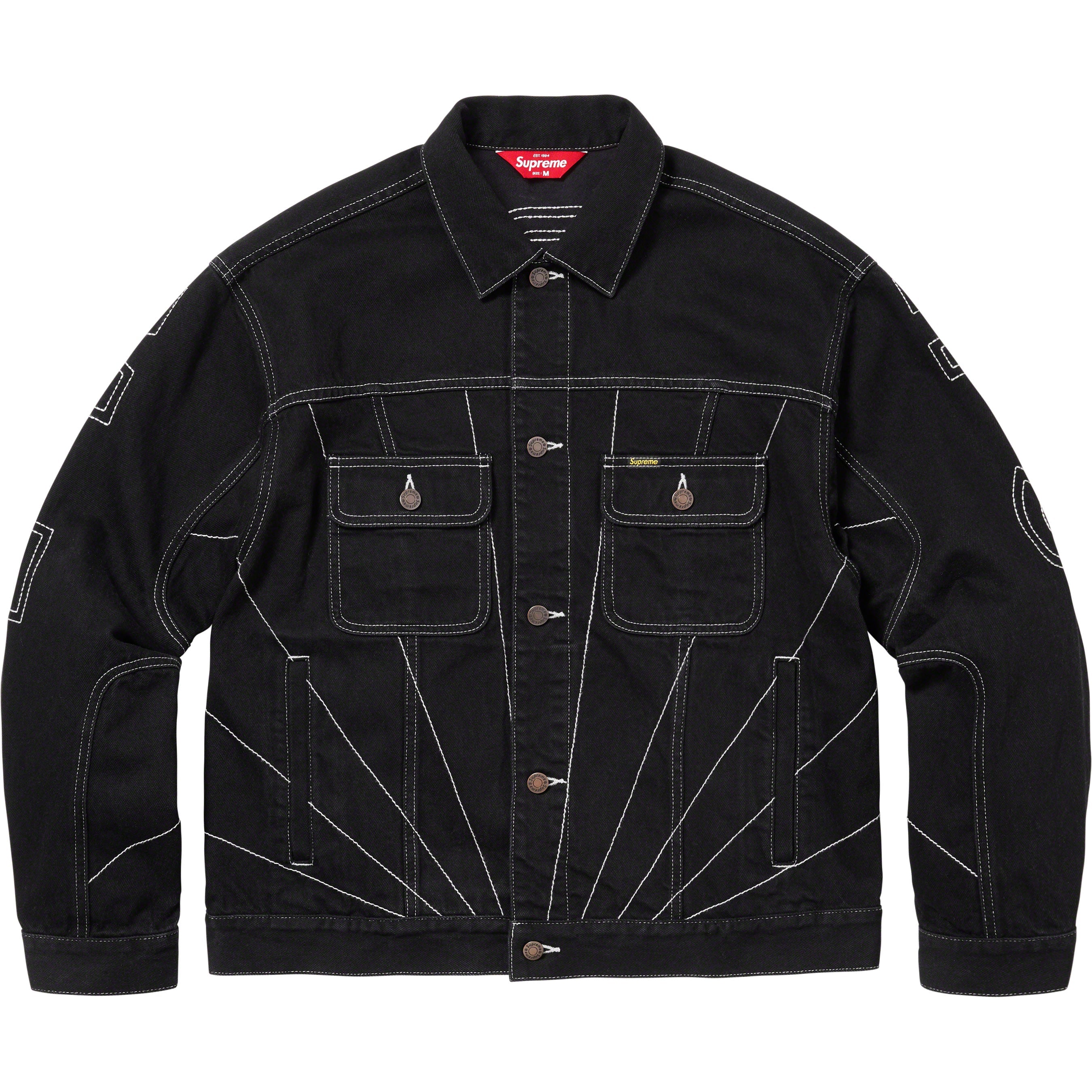 Radial Embroidered Denim Trucker Jacket - fall winter 2023 - Supreme