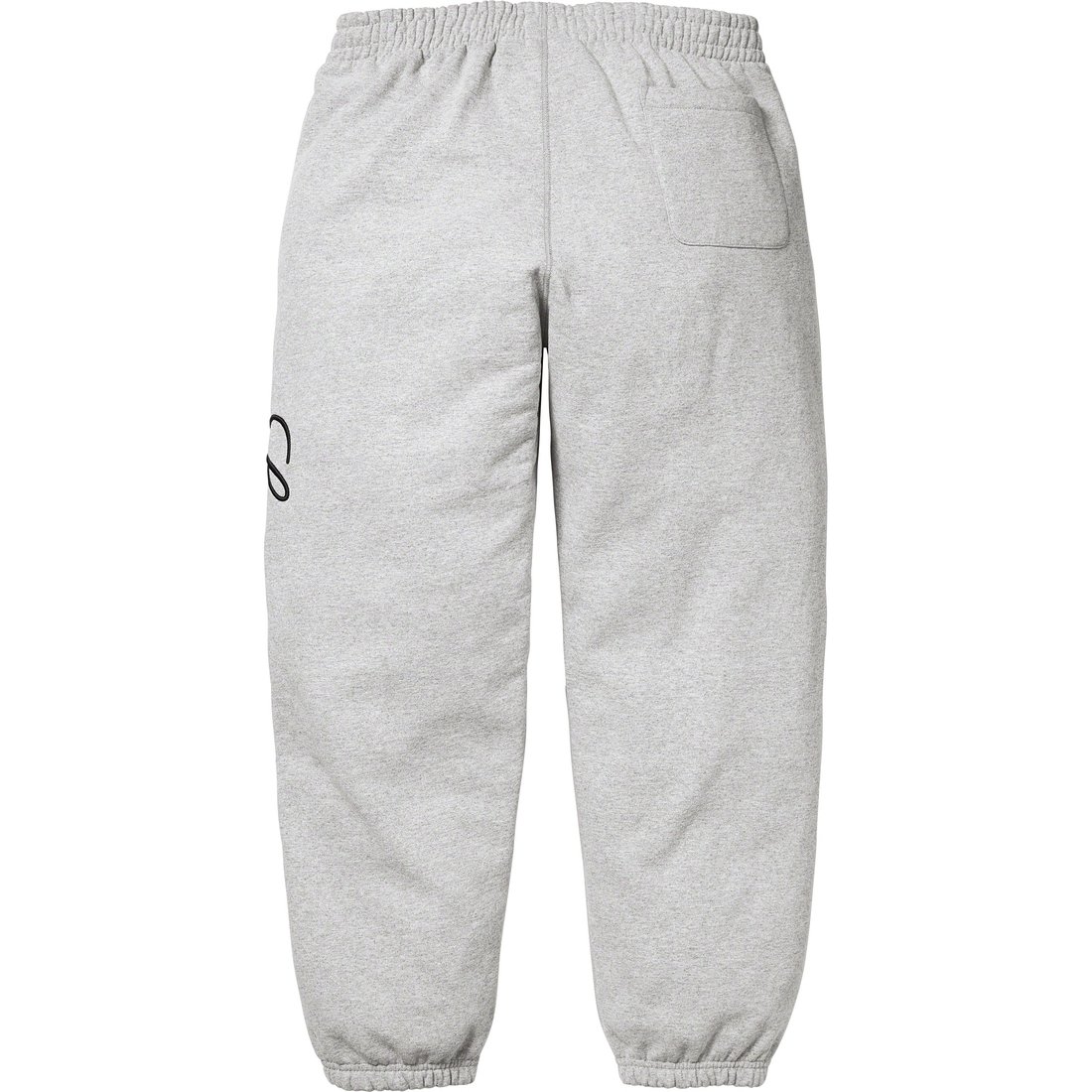 Details on Raised Script Sweatpant Heather Grey from fall winter
                                                    2023 (Price is $148)