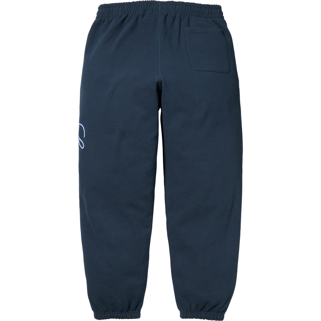 Details on Raised Script Sweatpant Navy from fall winter
                                                    2023 (Price is $148)