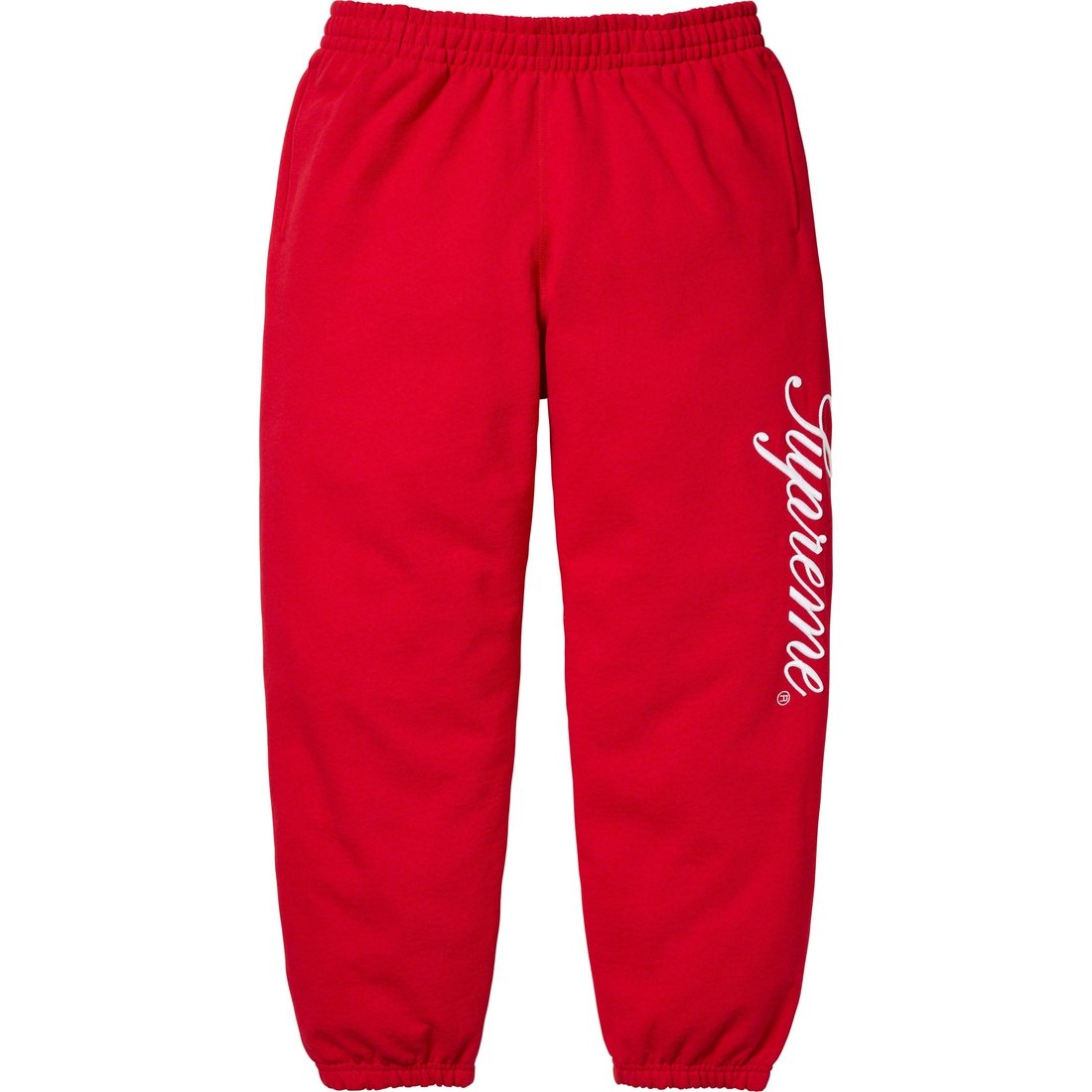 Details on Raised Script Sweatpant Red from fall winter
                                                    2023 (Price is $148)