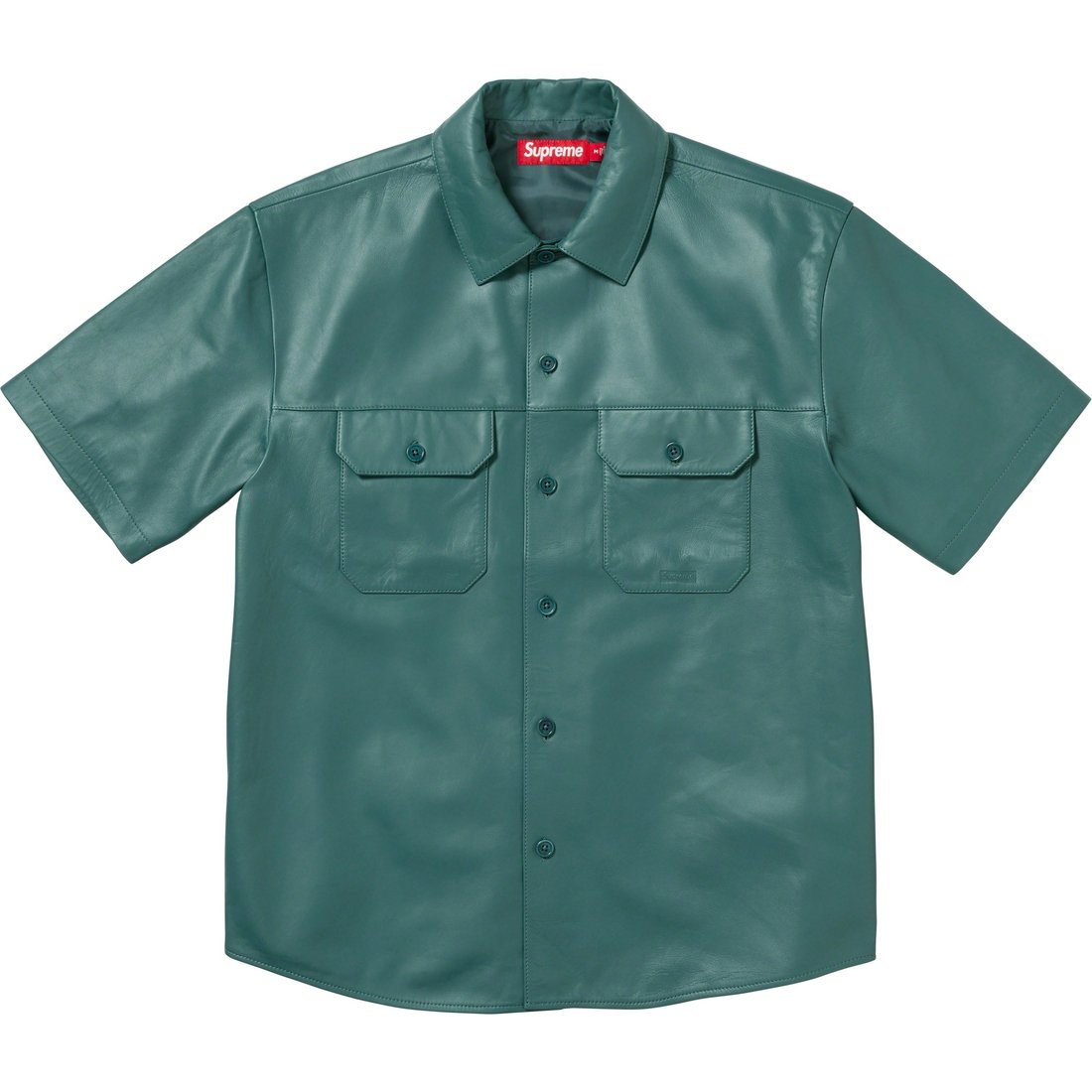 Details on S S Leather Work Shirt Dusty Teal from fall winter
                                                    2023 (Price is $268)