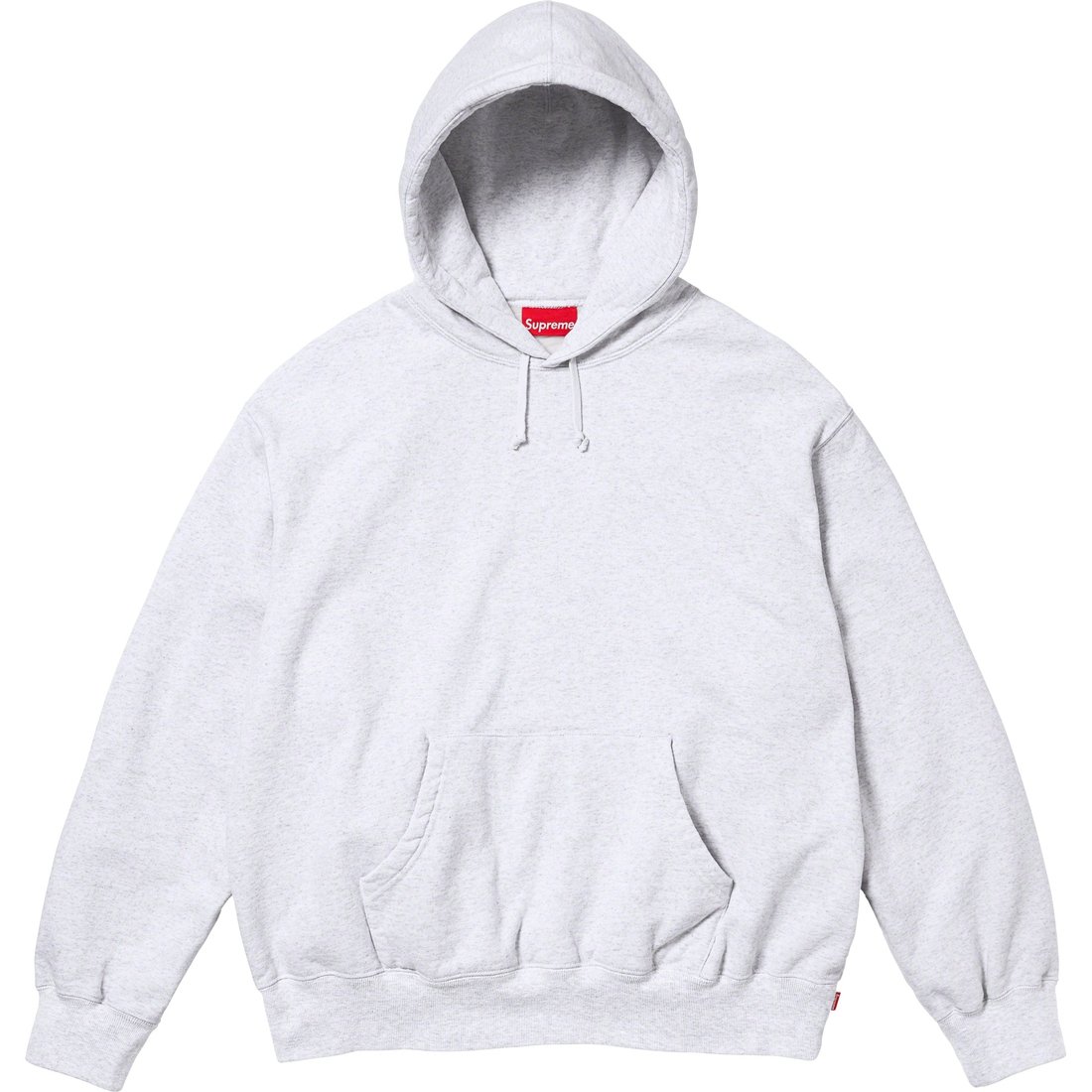 Supreme Satin Appliqué Hooded Sweatshirt (FW23) - Ash Grey - $158